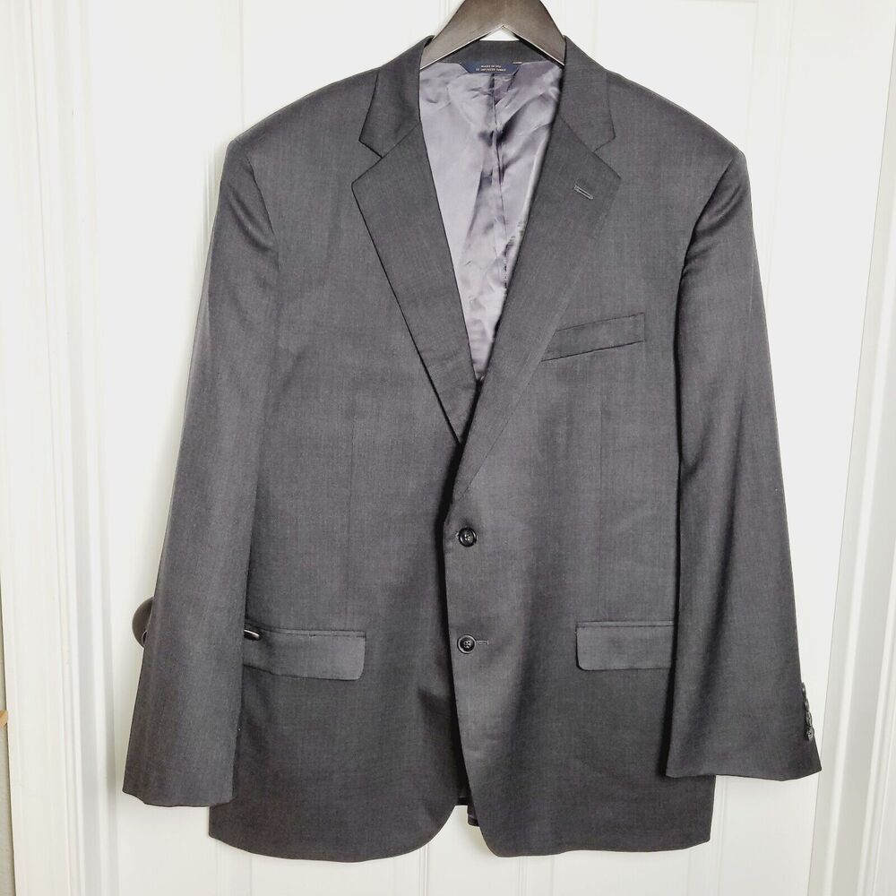Brooks Brothers Blazer 46R Gray 1818 Madison Estrato Togna 1840 Wool Sport Coat